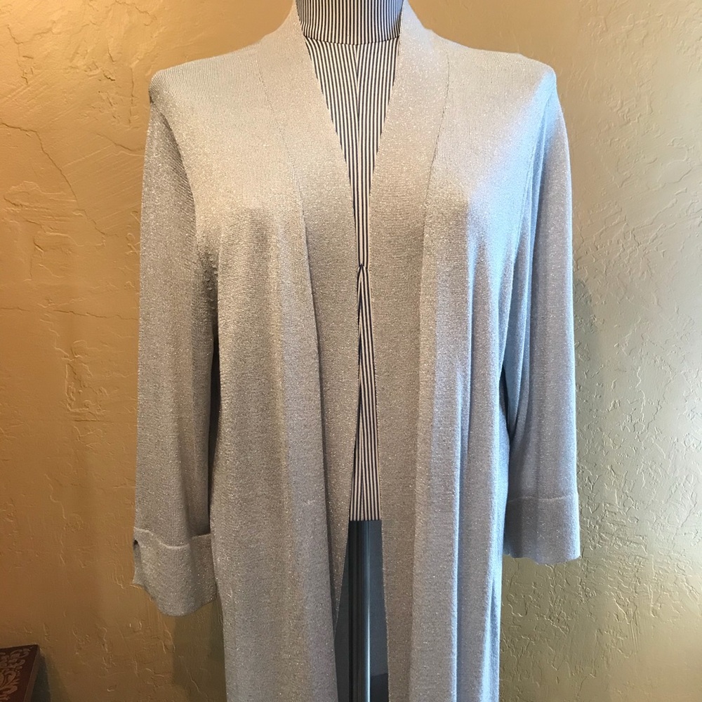 DONATED Chico’s Silver Cardigan